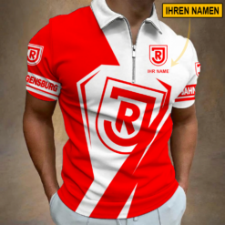 Jahn Regensburg - Reißverschluss Poloshirt Sonderausgabe mit Ihrem Namen