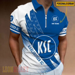 Karlsruher SC - Reißverschluss Poloshirt Neue Version mit Ihrem Namen
