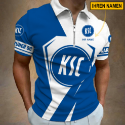 Karlsruher SC - Reißverschluss Poloshirt Sonderausgabe mit Ihrem Namen