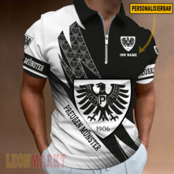 SC Preußen Münster - Reißverschluss Poloshirt Neue Version mit Ihrem Namen