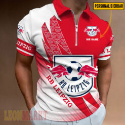 RB Leipzig - Reißverschluss Poloshirt Neue Version mit Ihrem Namen
