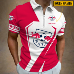 RB Leipzig - Reißverschluss Poloshirt Sonderausgabe mit Ihrem Namen