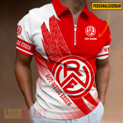 Rot-Weiss Essen - Reißverschluss Poloshirt Neue Version mit Ihrem Namen