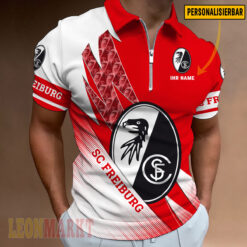 SC Freiburg - Reißverschluss Poloshirt Neue Version mit Ihrem Namen
