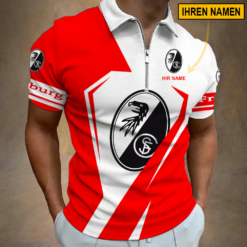 SC Freiburg - Reißverschluss Poloshirt Sonderausgabe mit Ihrem Namen