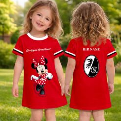 SC Freiburg – Mädchenkleid Minnie mit Ihrem Namen