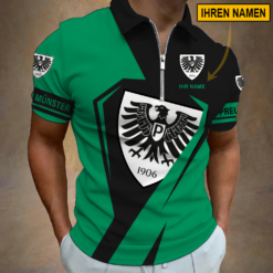 SC Preußen Münster - Reißverschluss Poloshirt Sonderausgabe mit Ihrem Namen