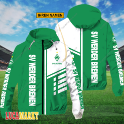 SV Werder Bremen - FlexZip Hoodie Neue Edition mit Ihrem Namen