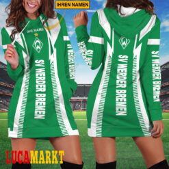 SV Werder Bremen - Damenkleid mit Kapuze Sonderausgabe mit Ihrem Namen