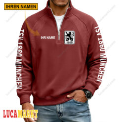 TSV 1860 München – Pullover mit Reißverschluss Sonderausgabe mit Ihrem Namen