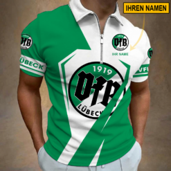 VfB Lübeck - Reißverschluss Poloshirt Sonderausgabe mit Ihrem Namen