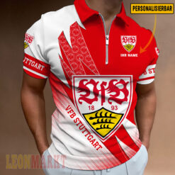 VfB Stuttgart - Reißverschluss Poloshirt Neue Version mit Ihrem Namen