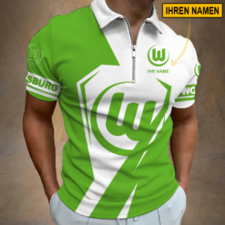 VfL Wolfsburg - Reißverschluss Poloshirt Sonderausgabe mit Ihrem Namen