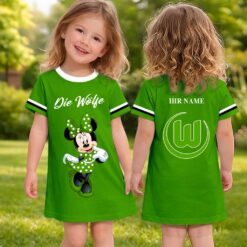 VfL Wolfsburg – Mädchenkleid Minnie mit Ihrem Namen