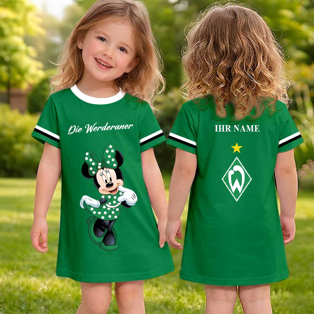 SV Werder Bremen – Mädchenkleid Minnie mit Ihrem Namen SV Werder Bremen – Mädchenkleid Minnie mit Ihrem Namen