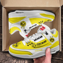 Borussia Dortmund - Air Jordan 3 Sneaker Neue Version mit Ihrem Namen