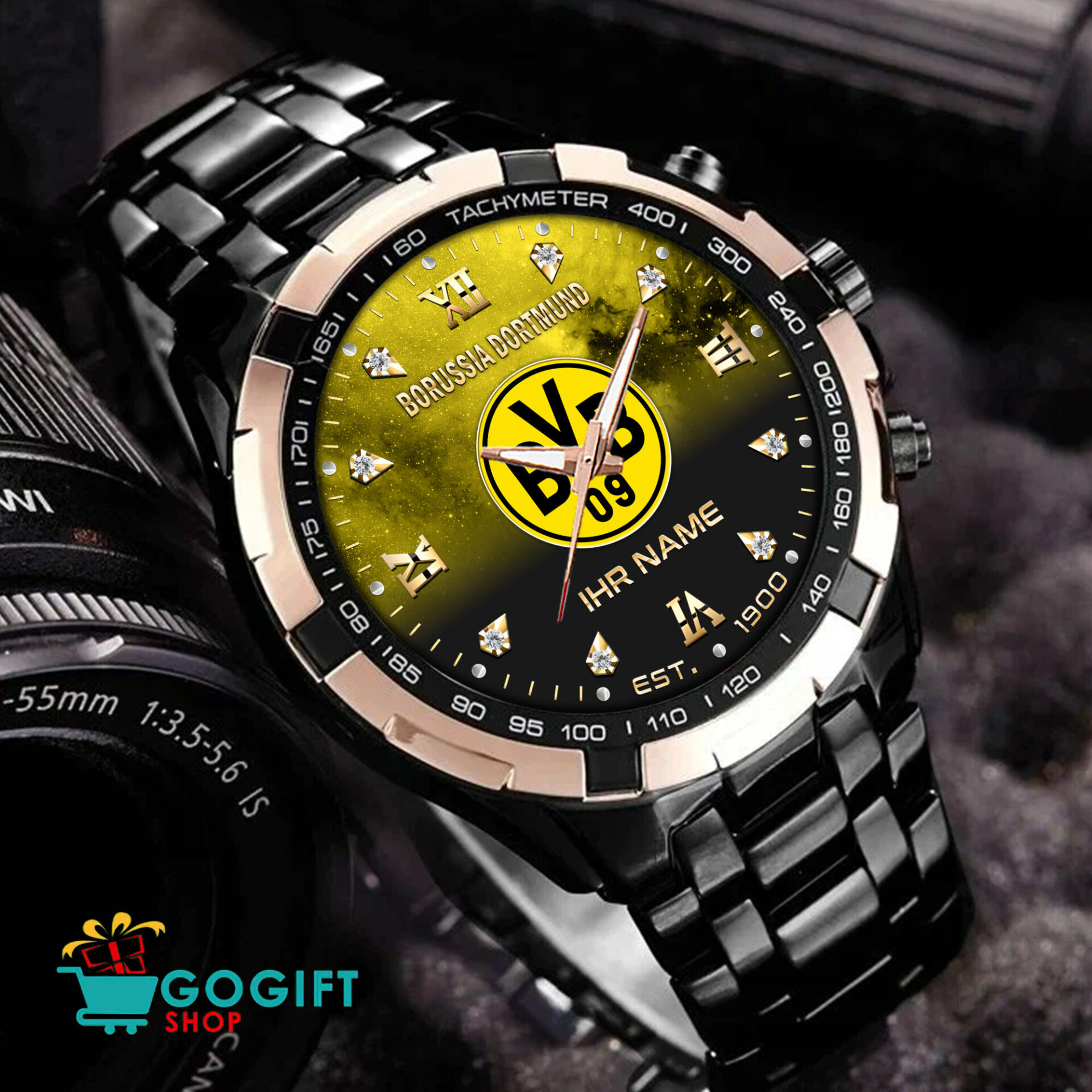 Borussia Dortmund II – Aurora Uhr Neue Version mit Ihrem Namen Borussia Dortmund II – Aurora Uhr Neue Version mit Ihrem Namen