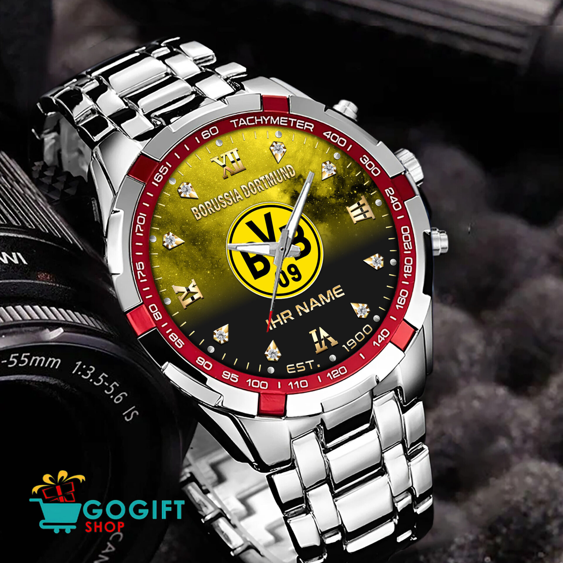 Borussia Dortmund II – Aurora Uhr Neue Version mit Ihrem Namen Borussia Dortmund II – Aurora Uhr Neue Version mit Ihrem Namen