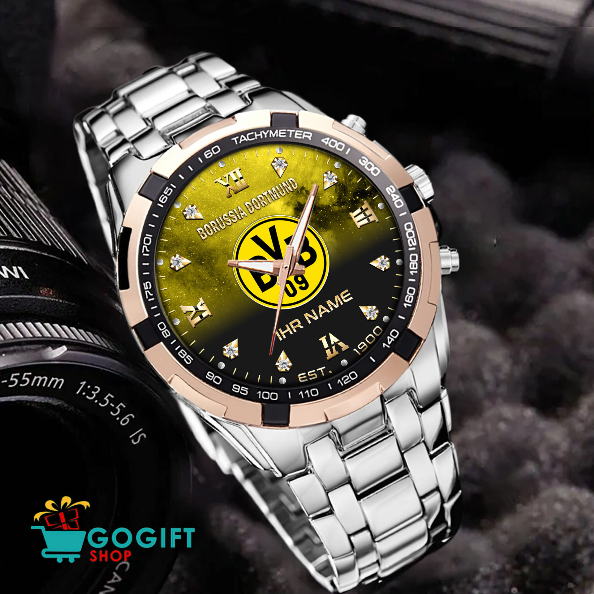 Borussia Dortmund II – Aurora Uhr Neue Version mit Ihrem Namen Borussia Dortmund II – Aurora Uhr Neue Version mit Ihrem Namen