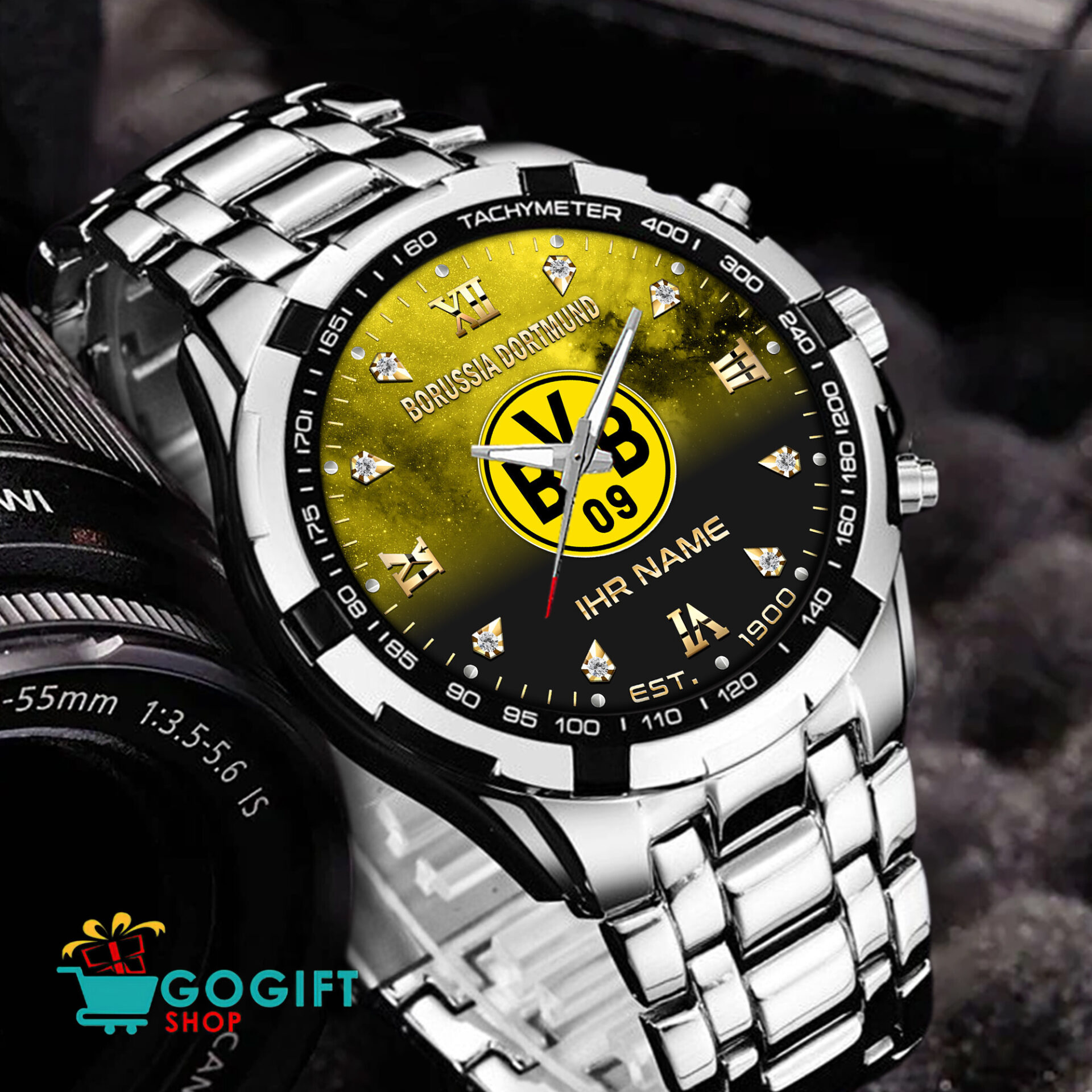 Borussia Dortmund II – Aurora Uhr Neue Version mit Ihrem Namen Borussia Dortmund II – Aurora Uhr Neue Version mit Ihrem Namen
