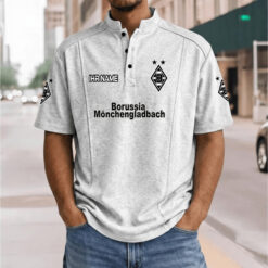 Borussia Mönchengladbach - Stehkragen-Polo Neue Version mit Ihrem Namen
