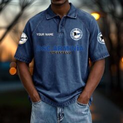 DSC Arminia Bielefeld - Vintage Wash Polo Neue Version mit Ihrem Namen
