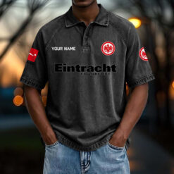 Eintracht Frankfurt – Vintage Wash Polo Neue Version mit Ihrem Namen