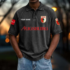 FC Augsburg - Vintage Wash Polo Neue Version mit Ihrem Namen