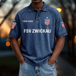 FSV Zwickau - Vintage Wash Polo Neue Version mit Ihrem Namen