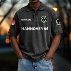 Hannover 96 – Vintage Wash Polo Neue Version mit Ihrem Namen