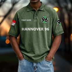 Hannover 96 - Vintage Wash Polo Neue Version mit Ihrem Namen