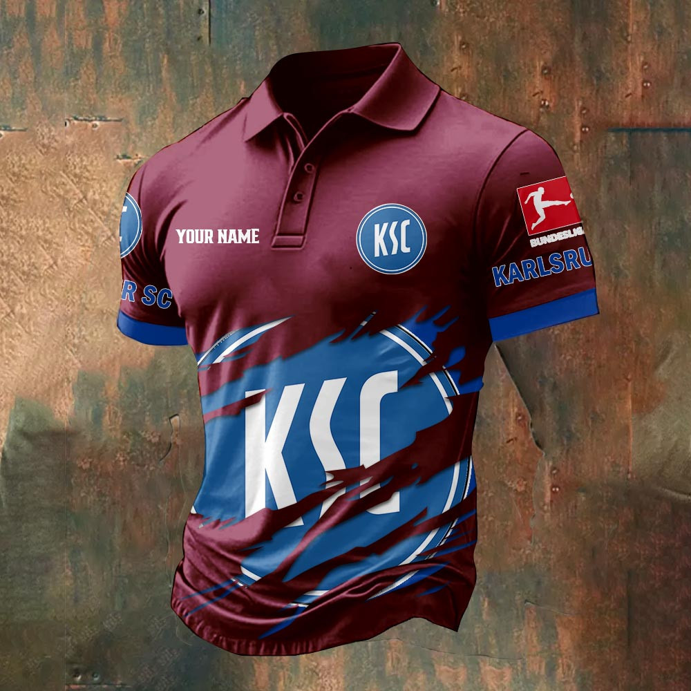 Karlsruher SC – Polo Hemd Sonderausgabe mit Ihrem Namen Karlsruher SC – Polo Hemd Sonderausgabe mit Ihrem Namen