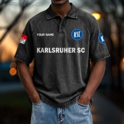 Karlsruher SC – Vintage Wash Polo Neue Version mit Ihrem Namen