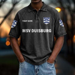 MSV Duisburg – Vintage Wash Polo Neue Version mit Ihrem Namen