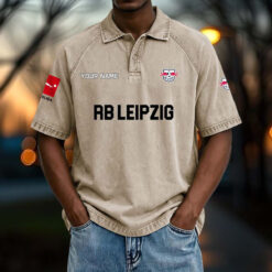 RB Leipzig - Vintage Wash Polo Neue Version mit Ihrem Namen