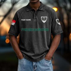 SC Preußen Münster - Vintage Wash Polo Neue Version mit Ihrem Namen