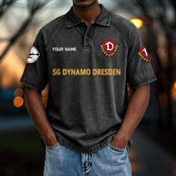 SG Dynamo Dresden – Vintage Wash Polo Neue Version mit Ihrem Namen