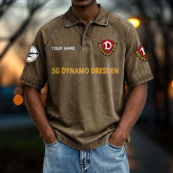 SG Dynamo Dresden - Vintage Wash Polo Neue Version mit Ihrem Namen