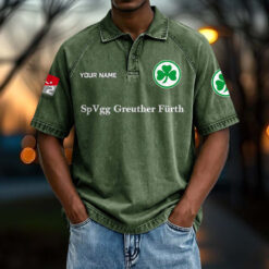 SpVgg Greuther Fürth - Vintage Wash Polo Neue Version mit Ihrem Namen