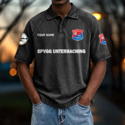 SpVgg Unterhaching – Vintage Wash Polo Neue Version mit Ihrem Namen