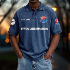 SpVgg Unterhaching - Vintage Wash Polo Neue Version mit Ihrem Namen