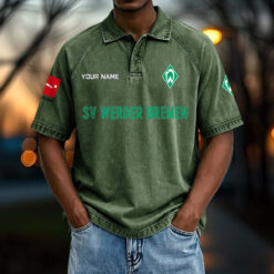 SV Werder Bremen - Vintage Wash Polo Neue Version mit Ihrem Namen