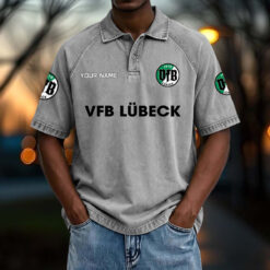 VfB Lübeck - Vintage Wash Polo Neue Version mit Ihrem Namen
