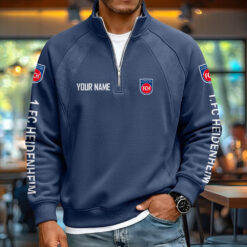 1. FC Heidenheim - Pullover mit Reißverschluss Neue Version mit Ihrem Namen