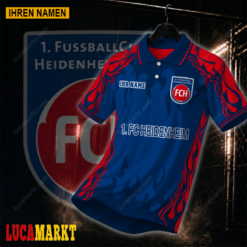 1. FC Heidenheim - Polo Hemd Neuer Stil mit Ihrem Namen