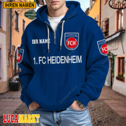 1. FC Heidenheim - Waffel-Hoodie Neue Edition mit Ihrem Namen