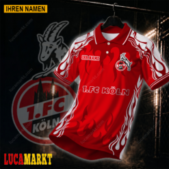 1. FC Köln - Polo Hemd Neuer Stil mit Ihrem Namen