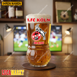 1. FC Köln - Fußball Bierglas Limitierte Auflage mit Ihrem Namen