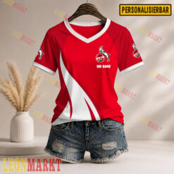 1. FC Köln - Damen V-Shirt Neue Version mit Ihrem Namen