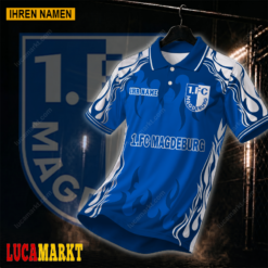 1. FC Magdeburg - Polo Hemd Neuer Stil mit Ihrem Namen
